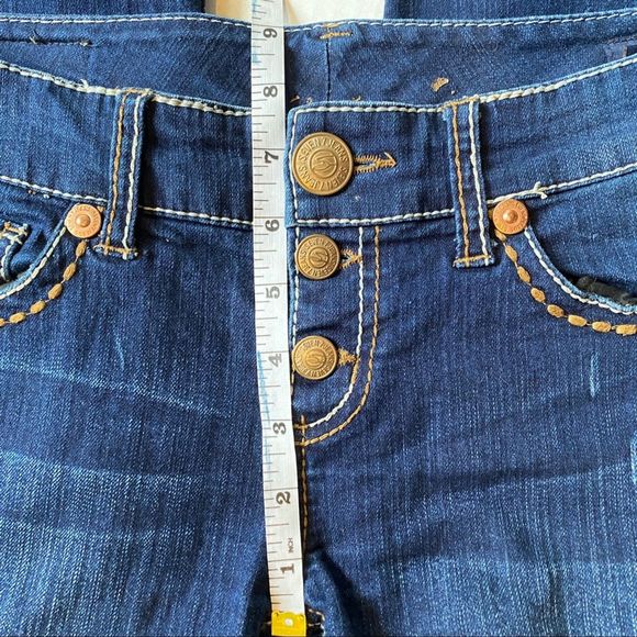 Seven7 High Rise Dark Wash Skinny Jeans Women's 28 - Picture 11 of 12